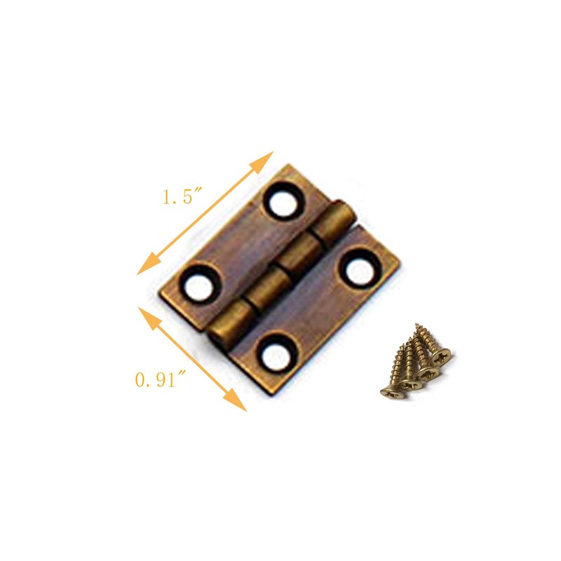 Hardware Solid Brass Door Hinge,8-Pack,Susenya Square Corners Door Hinge 1.5"