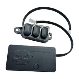 Kustom Cycle Parts Switch Panel Garage Door Opener Remote Compatible with 2014-2023 Harley Davidson Touring Models. Momentary Stock Look Button. (Compatable W/Genie and Overhead Door Openers)