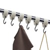 Lxoraziy 6 Pieces Leather S Hooks for Hanging, Stainless Steel