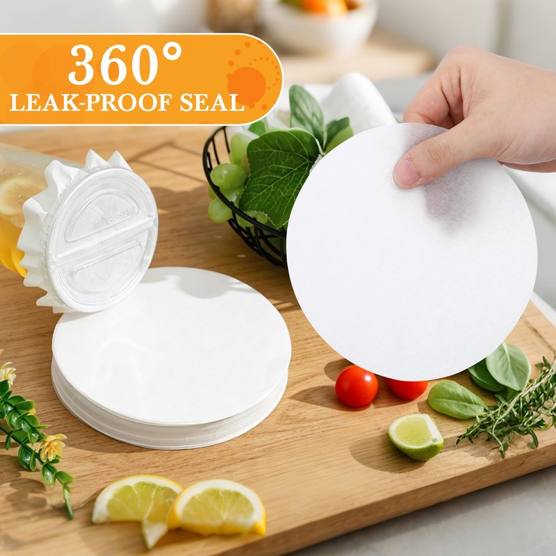 Leak Proof Paper Cup Liners - 500 Sheets Round Disposable