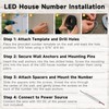 LLtronation 5 Inch Backlit House Numbers for Outside, Stainless Steel,