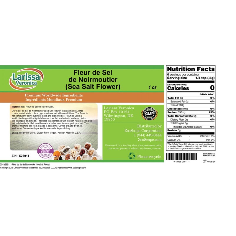 Fleur de Sel de Noirmoutier (Sea Salt Flower) (1 oz,