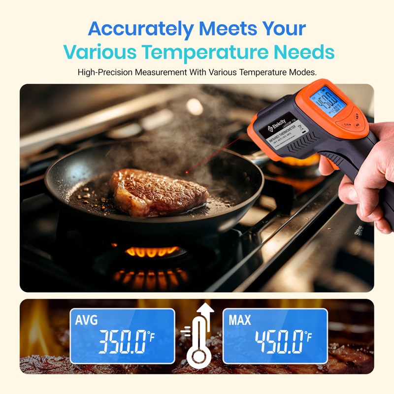 Etekcity Infrared Thermometer Laser Temperature Gun 774, Meat Food Candy