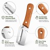 Stainless Steel Vegetable Peeler with Wooden Handle – 2-in-1 Kitchen