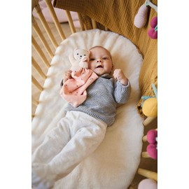 Kaloo - Carré Douceur - Bär-Schmusetuch Liebes-Blätter - Plüschtier - Tuch 18 x 18 cm Rosa - Weiche, Umweltfreundliche Materialien - FSC-Geschenkbox - Ab Geburt, K972005