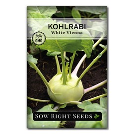 Sow Right Seeds - White Vienna Kohlrabi Seed for Planting  - Non-GMO Heirloom Packet with Instructions to Plant a Home Vegetable Garden