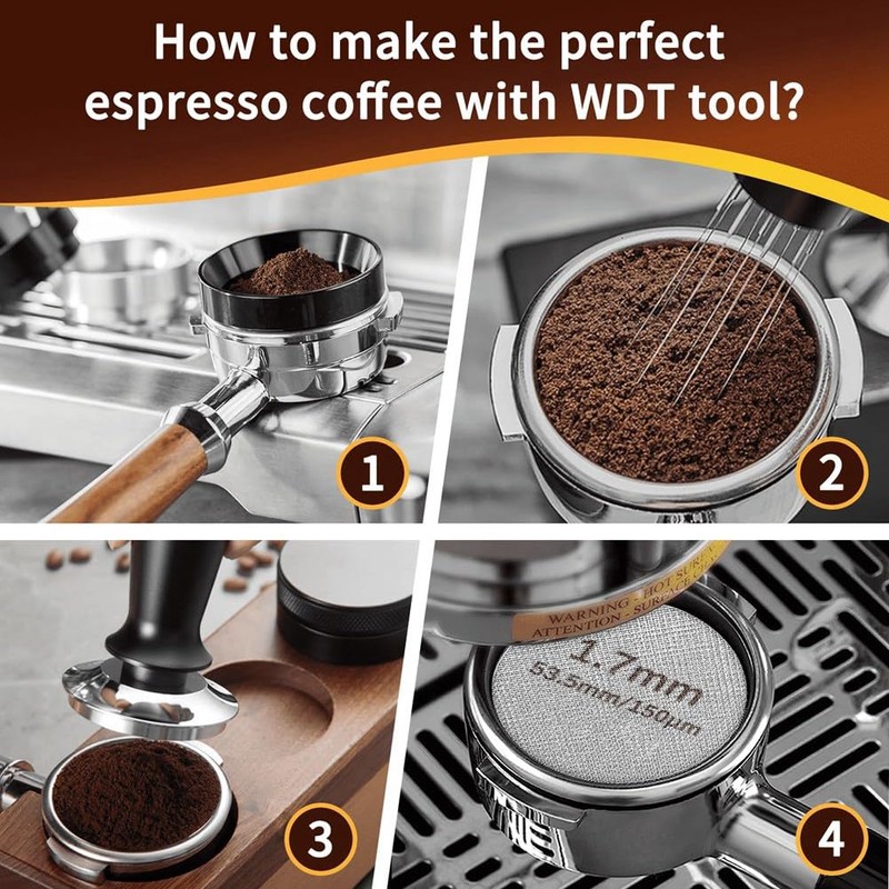 beiyaiey WDT Tools Espresso Puck Screen - 54mm Dosing Funnel