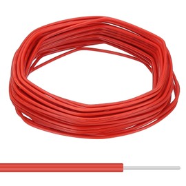 PATIKIL 22AWG Solid Electric Wire, 1 Pcs 49Ft Hook Up Tinned Copper Wire 1007 PVC Solid Single Core Wire for Home Improvement Circuit Computer Line, Red