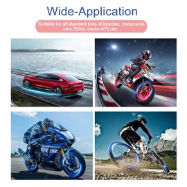 AVERZELLA 12Pcs Universal Fluorescent Car Tire Valve Caps, Luminous Tire Air Valves Stem Caps, Glow in The Dark, Suitable for Most Automotive, Motorcycles and Bicycles (Green, Cylindrical)