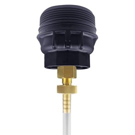 Herramienta de drenaje de filtro de aceite con llave para motores Toyota, Lexus, Scion con sistemas de filtro de aceite estilo cartucho, tubo de manguera de liberación de filtro de aceite y herramienta de extracción de filtro de aceite de 64.3 mm para ca