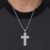 RWQIAN Men's Cross Necklace Silver Gold Black Cross Necklace with