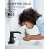 FORIOUS Square Black Bathroom Faucets for 2 Hole or 3