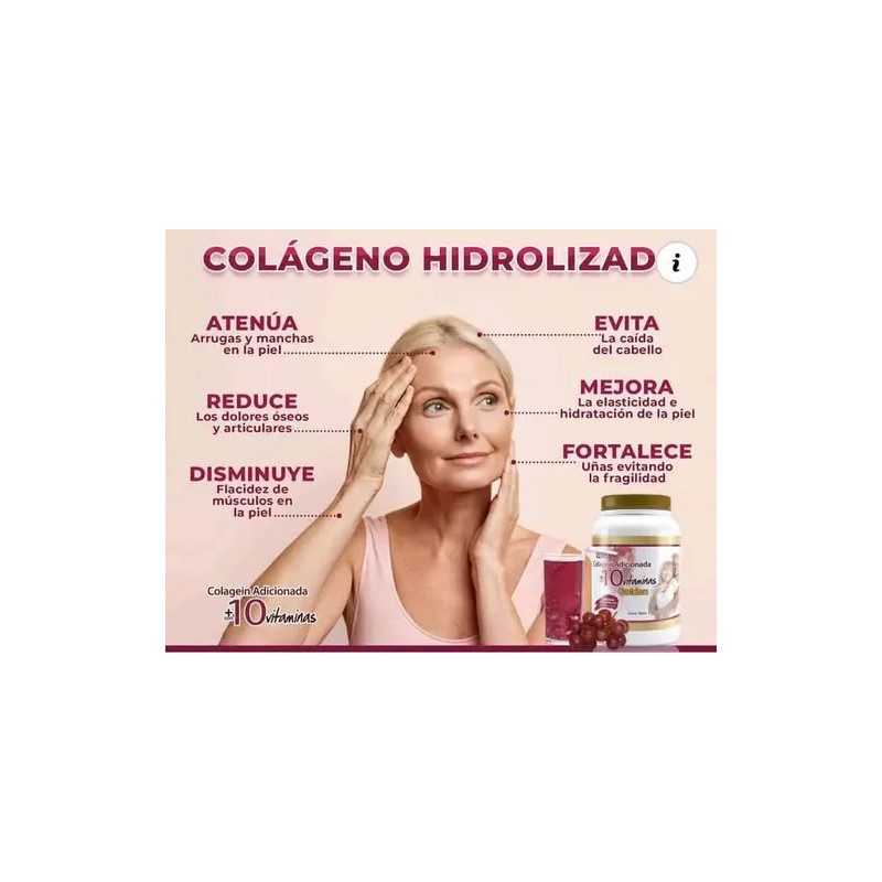 3 Colágenos Hidrolizado + Ácido Hialurónico 1.1 Kg(uva)