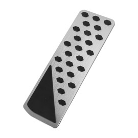 REPAIROCK 1 Pcs Footrest Pedals Cover Footrest Pedal Pads Foot Rest Dead Pedal Pad Cover for Jeep Grand Cherokee 2022-2025 Aluminum Alloy Silver Tone