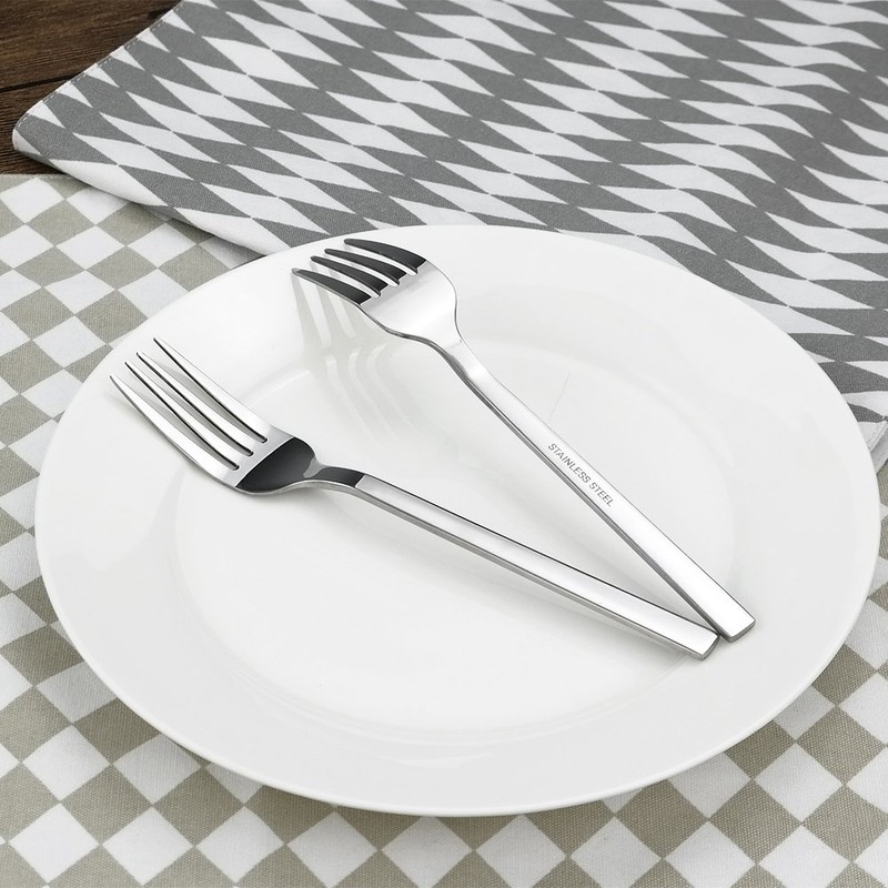 Doryh Juego de 12 Tenedores de Postre de Acero Inoxidable