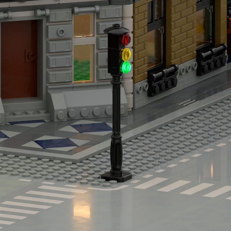 TEDDOO Brick Traffic Light Set of 2 Automatic Flashing Building