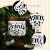 Mexican Wedding Decorations White Papel Picado Bride and Groom Chair