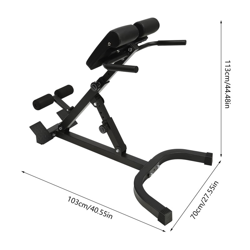BYGOVICE Foldable Hyperextension Roman Chair, Hyperextension Bench for Home Gym