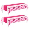 2 Pack Valentines Day Tablecloth,Valentines Day Decorations 54" x 108"