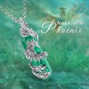 INFUSEU Malachite Stone Phoenix Necklace Healing Crystals Phoenix Jewelry for