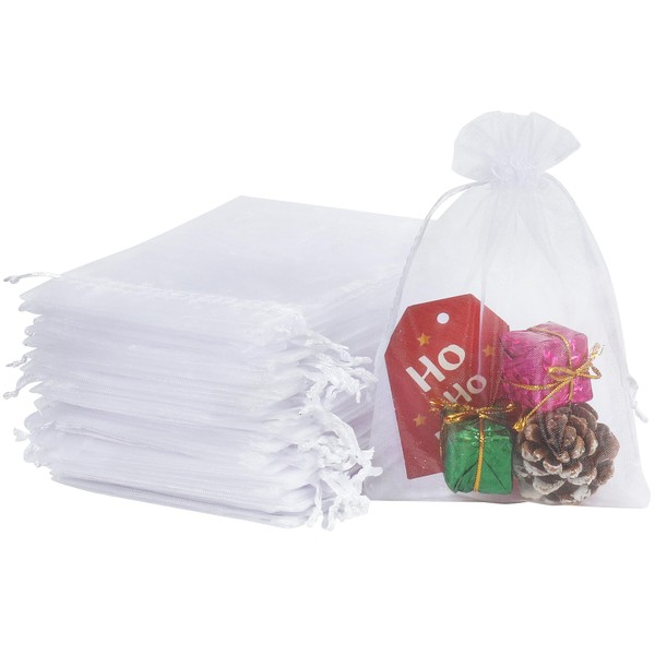 HRX Package HRX Package 100pcs White Organza Bags, 4x6 inch