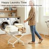 Solcasaco Rolling Laundry Basket with Wheels, 27" Elevated 80L Cart