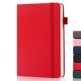 Lined Journal Notebook for Work 100 GSM Thick Paper 300 Pages College Ruled A5 Notebook Hardcover Leather Journal for Writing School Office, 5.63"x8.43"