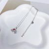 Cute Elephant Cubic Zirconia Silver Plated Pendant Necklace for Women