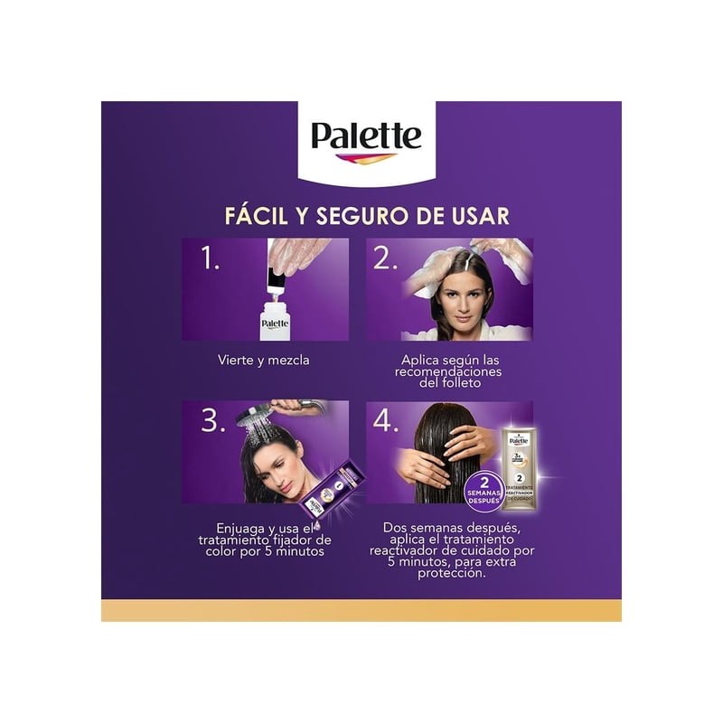 Tinte para cabello Palette Intensive Color Creme Kit 72-c Cenizo