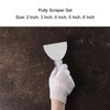 5PCS Putty Scrapers Stainless Steel Scraper Set Plaster Grout Putty