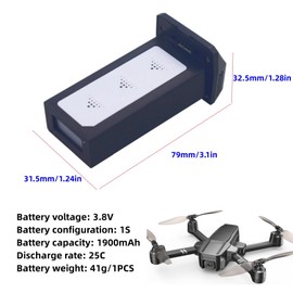 sea jump 3.8V 1900mah Lipo Battery Suitable for HS440 Aerial Four Axis Aircraft Folding Remote Control Drone Battery