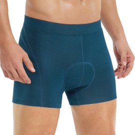 baleaf Men's Cycling Shorts Padded Bike Underwear Mesh 4D Gel Padding Mountain Biking Bicycle Liner Breathable Blue 3XL