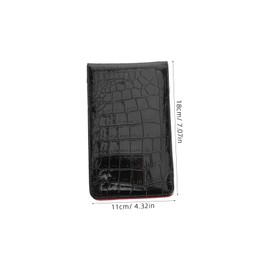 BESPORTBLE Golf Scorebook Holder Durable Pu Leather Golf Card Holder for Score Recording Portable Golfing Scorecards Book Black Players to Track Game Stats