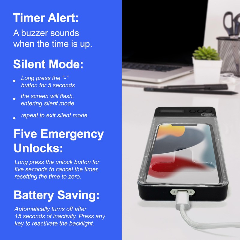 Habit Control Lockbox with Timer - Phone Safe Box with