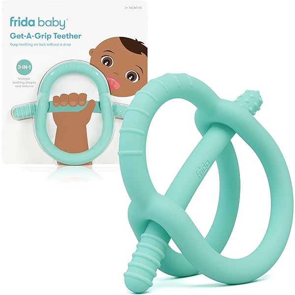 Frida Baby Get-A-Grip BabyTeether for Teething Relief | 100% Food-Grade