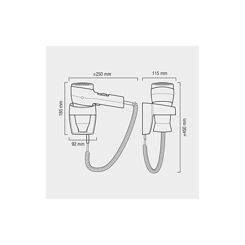 Valera Action Super Plus Wall Mounted Hairdryer