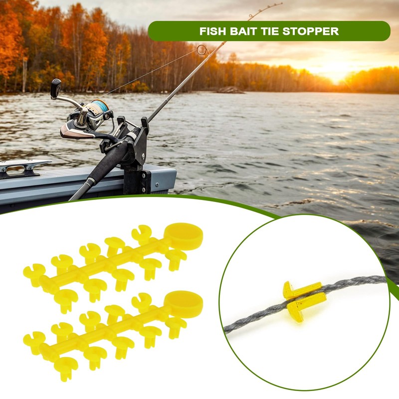 EMSea Pack of 40 Floss Caps Bait Stop Rings Aperture