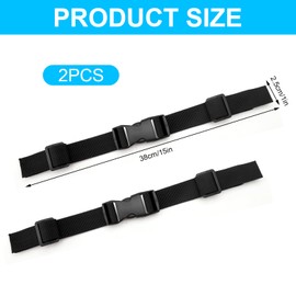 DAWRIS 2 Pcs Backpack Chest Strap Adjustable Replacement Strap Chest Belt with Quick Release Buckle Heavy Duty Backpack Sternum Strap for Hiking Jogging Travel Camping