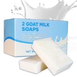 Princess Belle Goat Milk Stuff Soap, Natural Soap Bar for Face and Body, Exfoliating and Moisturizing Bar Soap for All Types Skin, 2 Pack