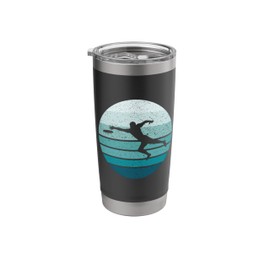 Ultimate Frisbee, Striped Sunset, Retro Style Stainless Steel Insulated Tumbler