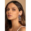 Colorful Rhinestone Rectangle Dangle Earrings Trendy Sparkly Crystal Geometric Drop
