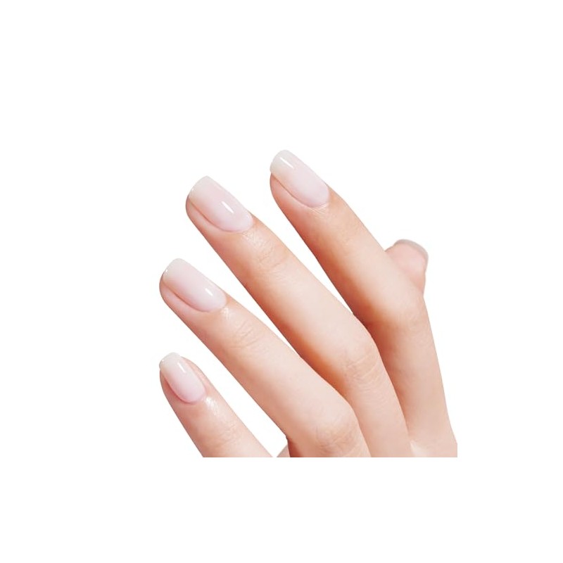AILLSA Esmalte de uñas de gel blanco lechoso, jalea translúcida