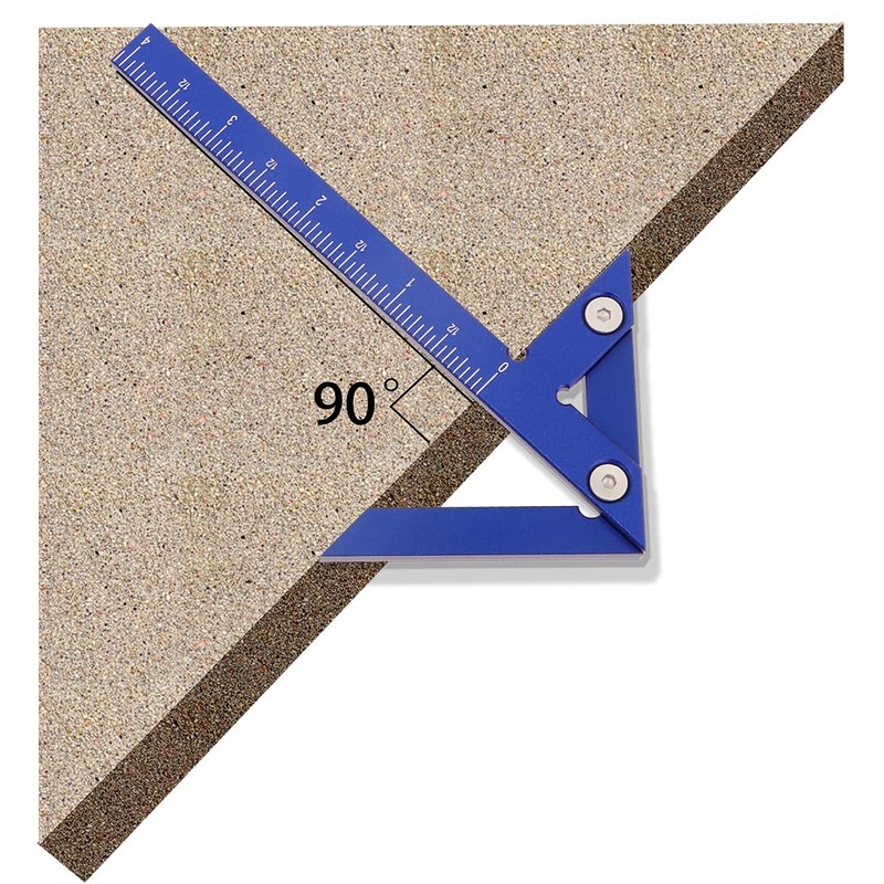 KETIPED Aluminum Imperial Circle Center Positioning, 45/90 Degree Positioning Ruler,
