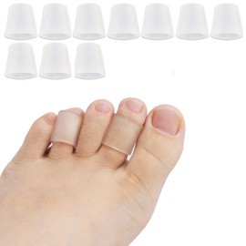 5 Pairs Pinky Toe Sleeves Gel Corn Cushion Pads,Transparent Toe Protectors for Blister, Corn, Nail Issue, Reduce Friction