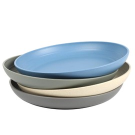 shopwithgreen - Platos reutilizables para niños, para acampar al aire última intervensión, para cocina, recámara, bebé, alimentación para niños, apto para microondas, lavaplatos, ligero irrompible, 7.8 pulgadas, 4 unidades