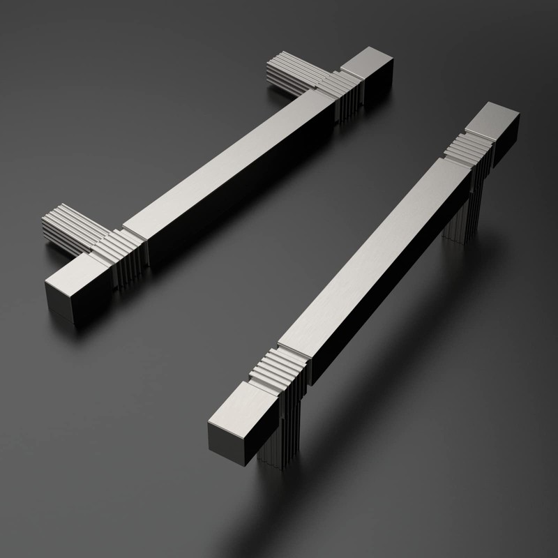 Amerdeco 10 Pack Brushed Satin Nickel Kitchen Cabinet Pulls 3-3/4