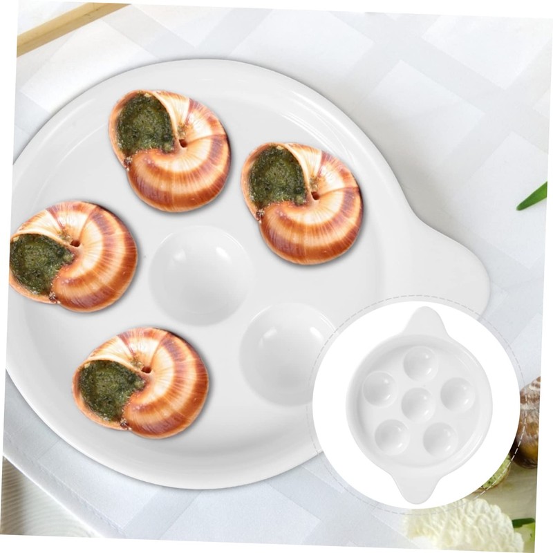 LIFKOME Snail Baking Dish Ceramic Plate Easy to Clean Snail