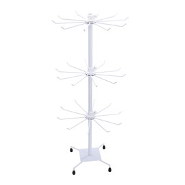 Firlar Rotating Jewelry Display Holder, 3 Tier Rotating Necklace Holder Rack Fashion Counter Jewelry Tree Stand Display Organizer for Necklaces, Bracelets, Earrings, Ring