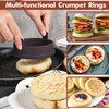 Webake Silicone Crumpet Rings Nonstick 3.5 inch Standard Size English