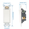 Baomain 6-Pack Light Switch,3-Way Paddle Rocker, 15A 120V/277V, Decora Style